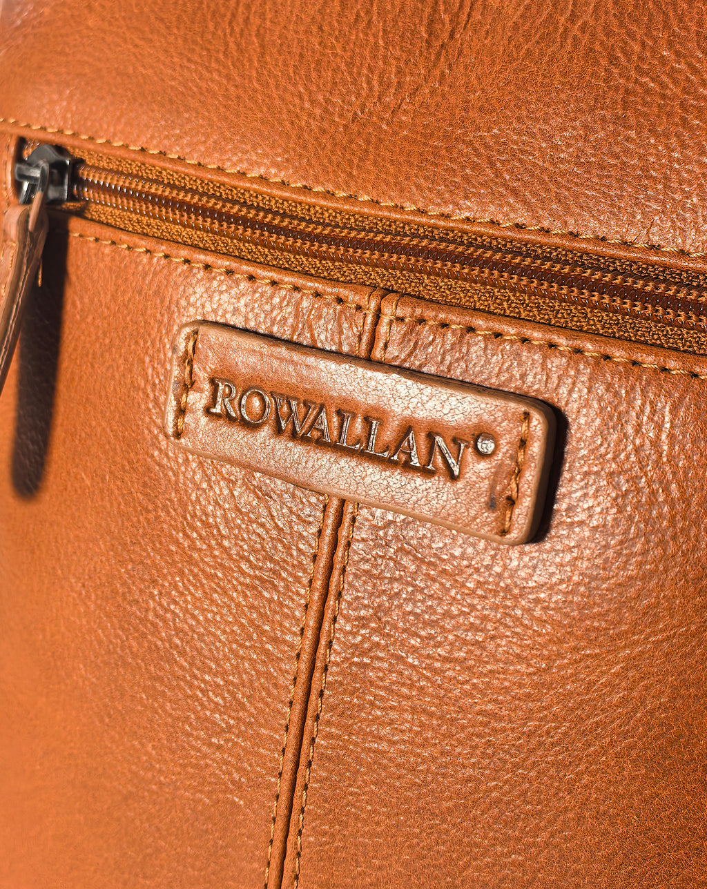 Rowallan Spartan Light Tan Medium Size Soft Leather Crossbody Man Bag