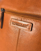 Rowallan Spartan Light Tan Medium Size Soft Leather Crossbody Man Bag