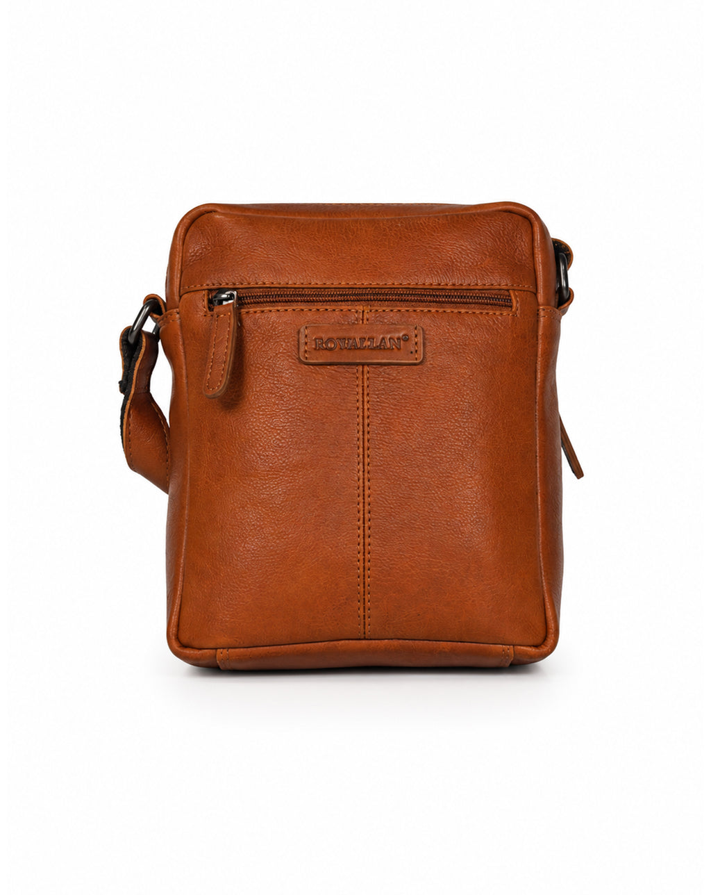 Rowallan Spartan Light Tan Medium Size Soft Leather Crossbody Man Bag