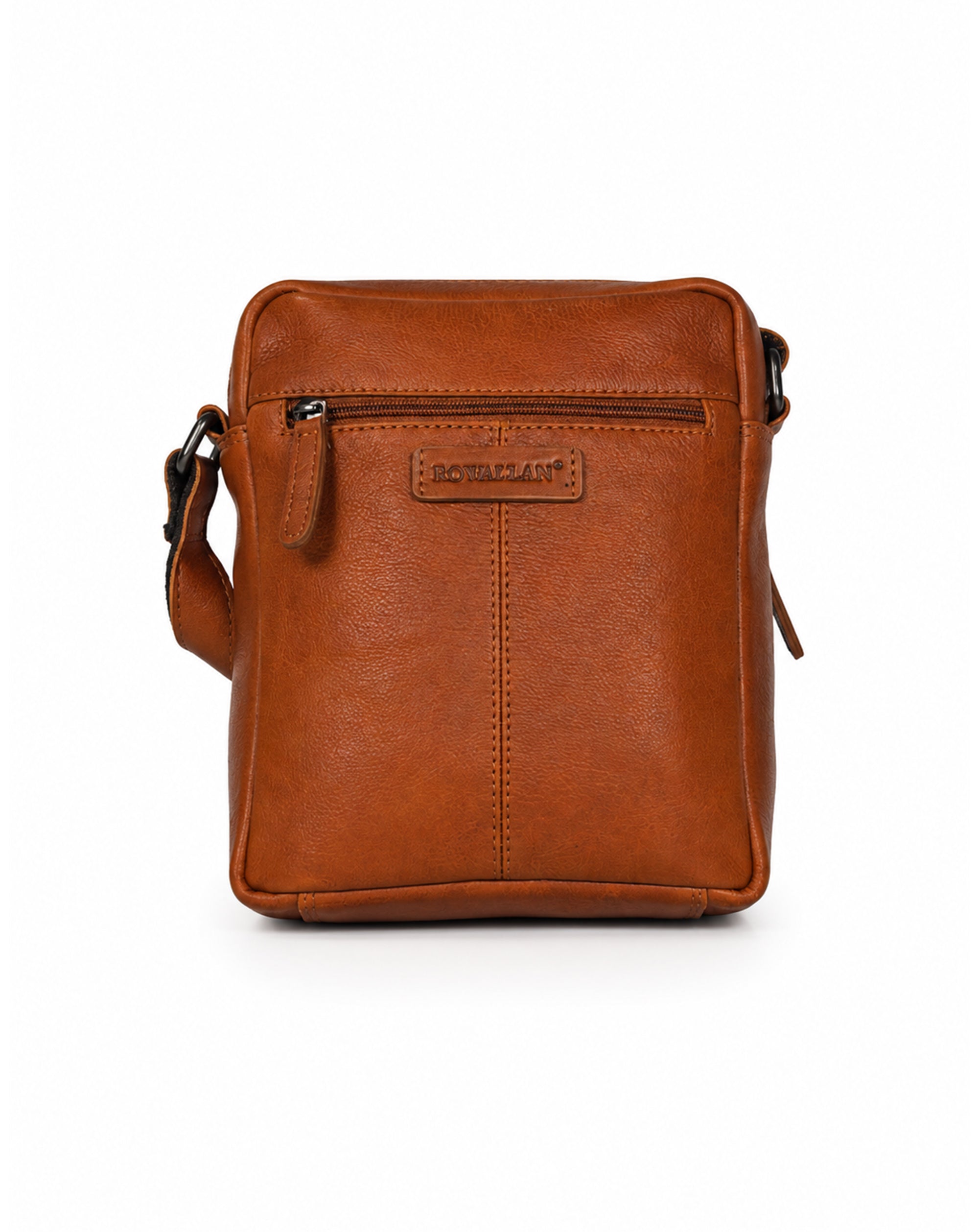 Rowallan Spartan Light Tan Medium Size Soft Leather Crossbody Man Bag