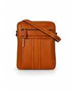 Rowallan Spartan Light Tan Large Size Leather Crossbody Man Bag