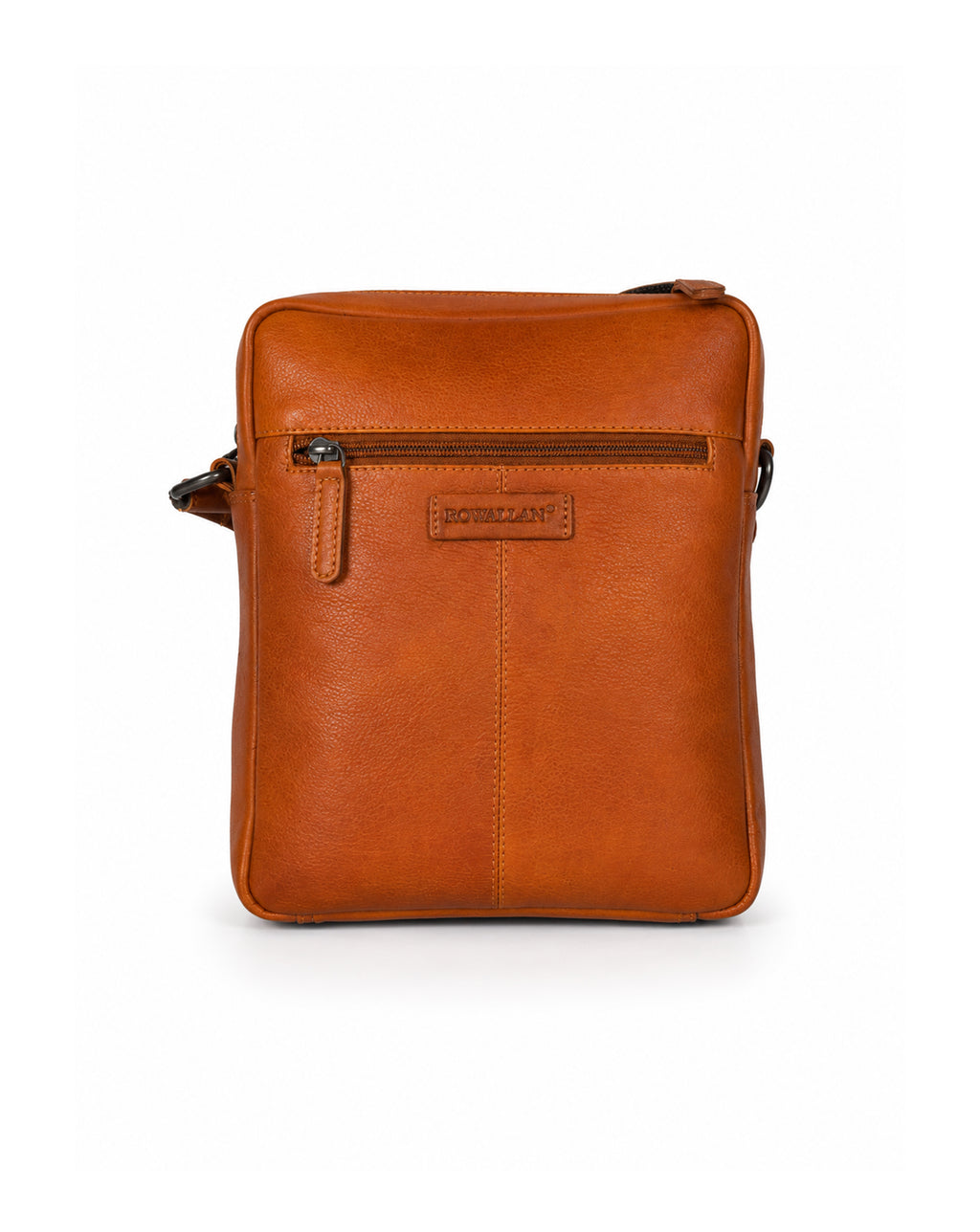 Rowallan Spartan Light Tan Large Size Leather Crossbody Man Bag