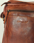 Rowallan Tamponata Brandy Colour Large Leather Cross Body Man Bag