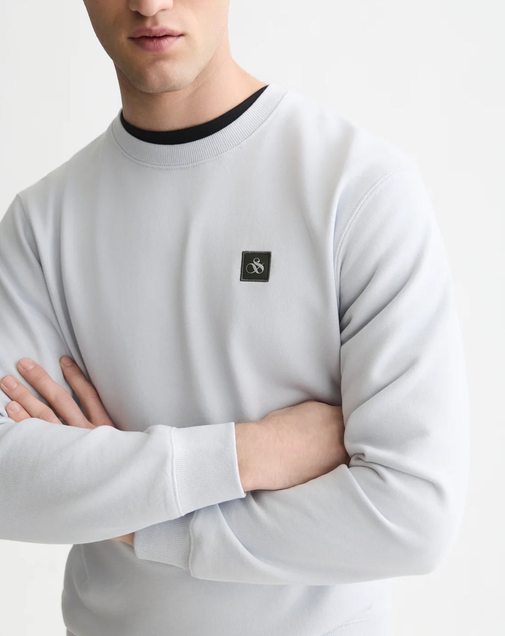 Scotch & Soda Core badge regular fit sweat shirt Grey Dawn