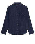 Scotch & Soda Denim Flannel relaxed fit overshirt INDIGO
