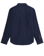 Scotch & Soda Denim Flannel relaxed fit overshirt INDIGO