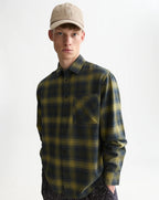 Scotch & Soda Flannel Checked Relaxed Fit Shirt Forest Night check