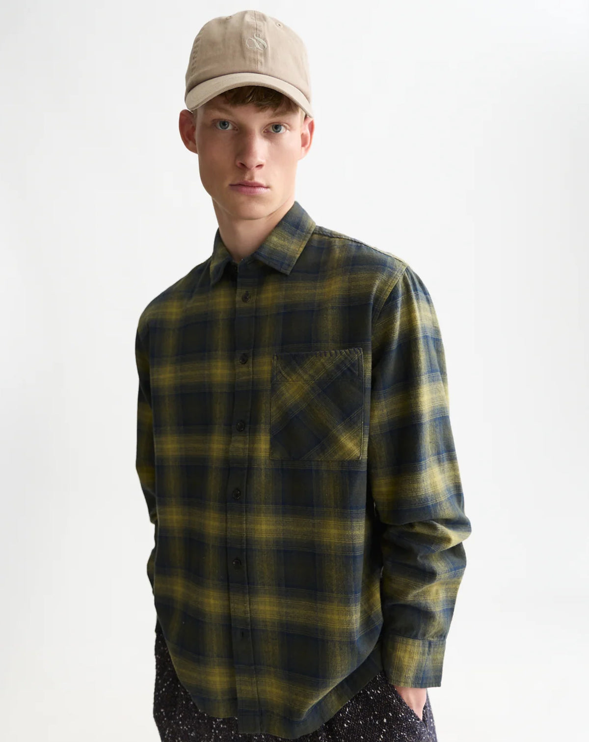 Scotch & Soda Flannel Checked Relaxed Fit Shirt Forest Night check