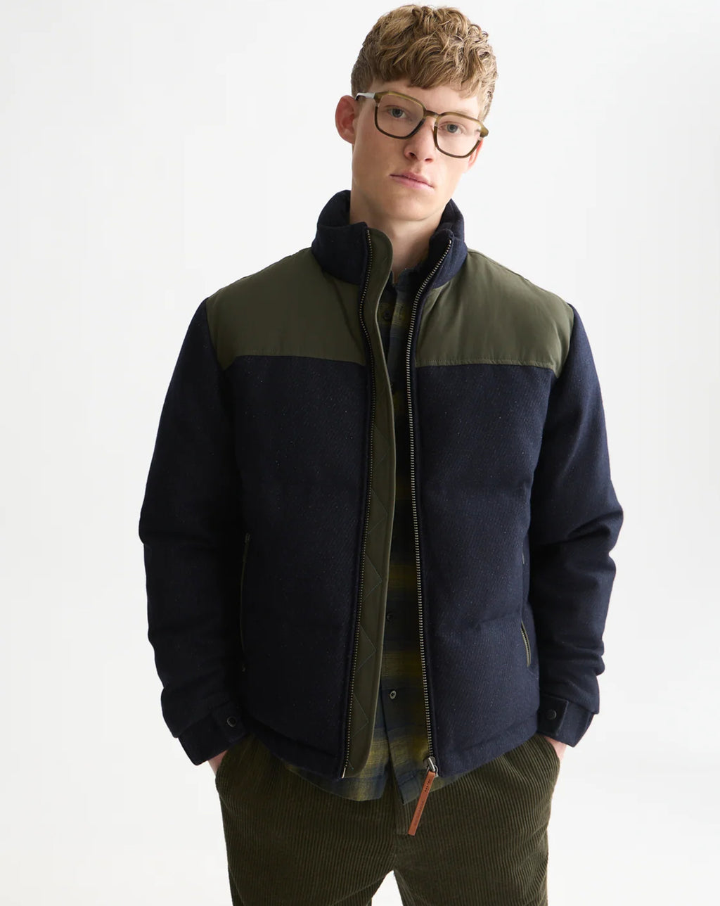 Scotch & Soda Heritage Wool Puffer Jacket Sky Captain
