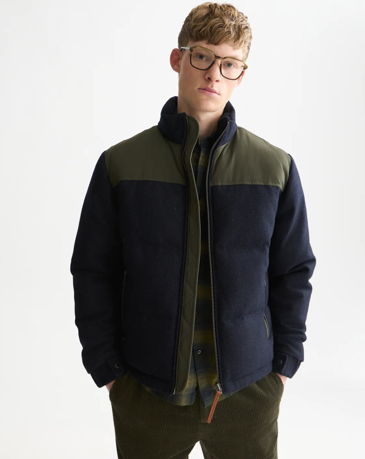 Scotch & Soda Heritage Wool Puffer Jacket Sky Captain