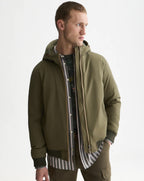 Scotch & Soda Hooded softshell padded jacket GREEN