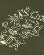 Scotch & Soda Left Chest Artwork Reg Fit T-Shirt Dark Forest