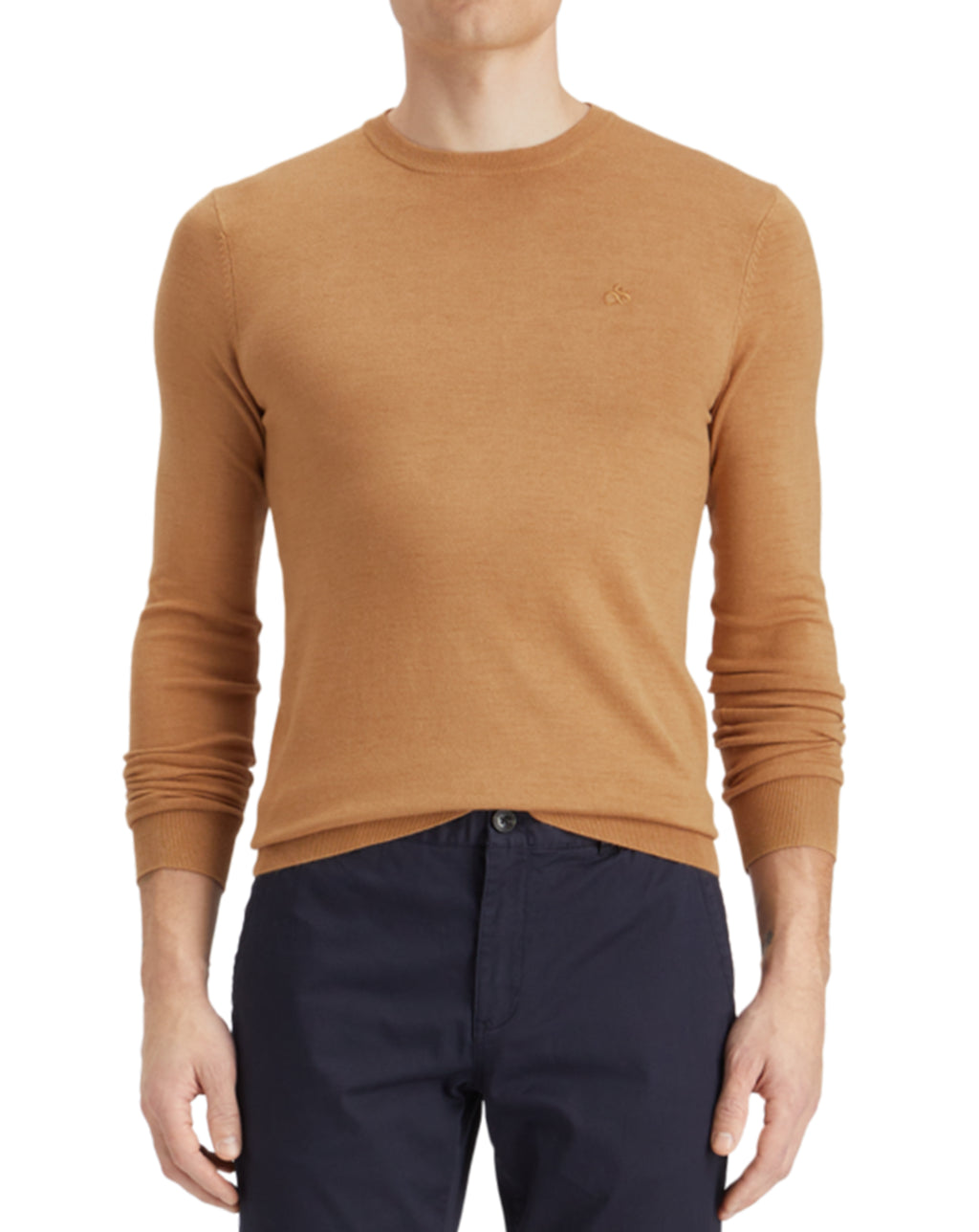 Scotch & Soda Viscose Pullover Crew Neck Light Camel