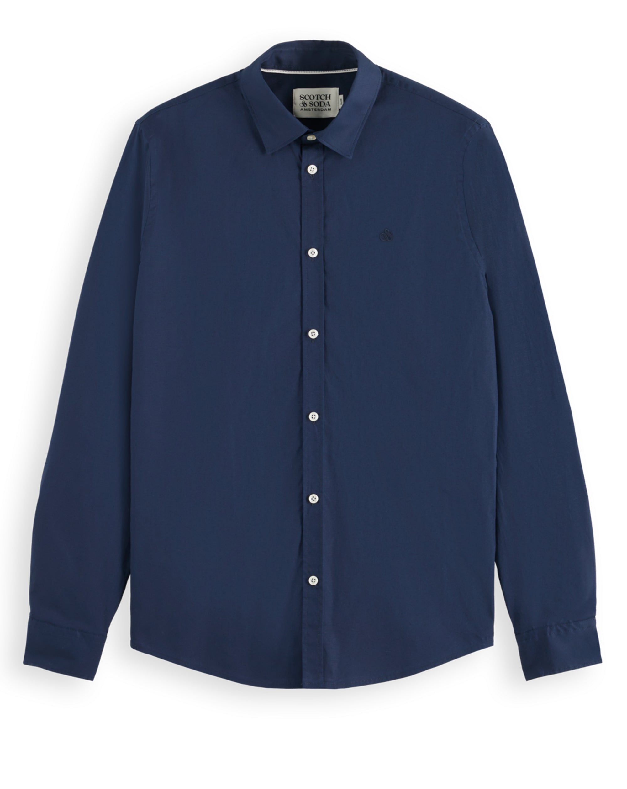 Scotch & Soda Scotch & Soda cotton poplin stretch LS shirt NAVY