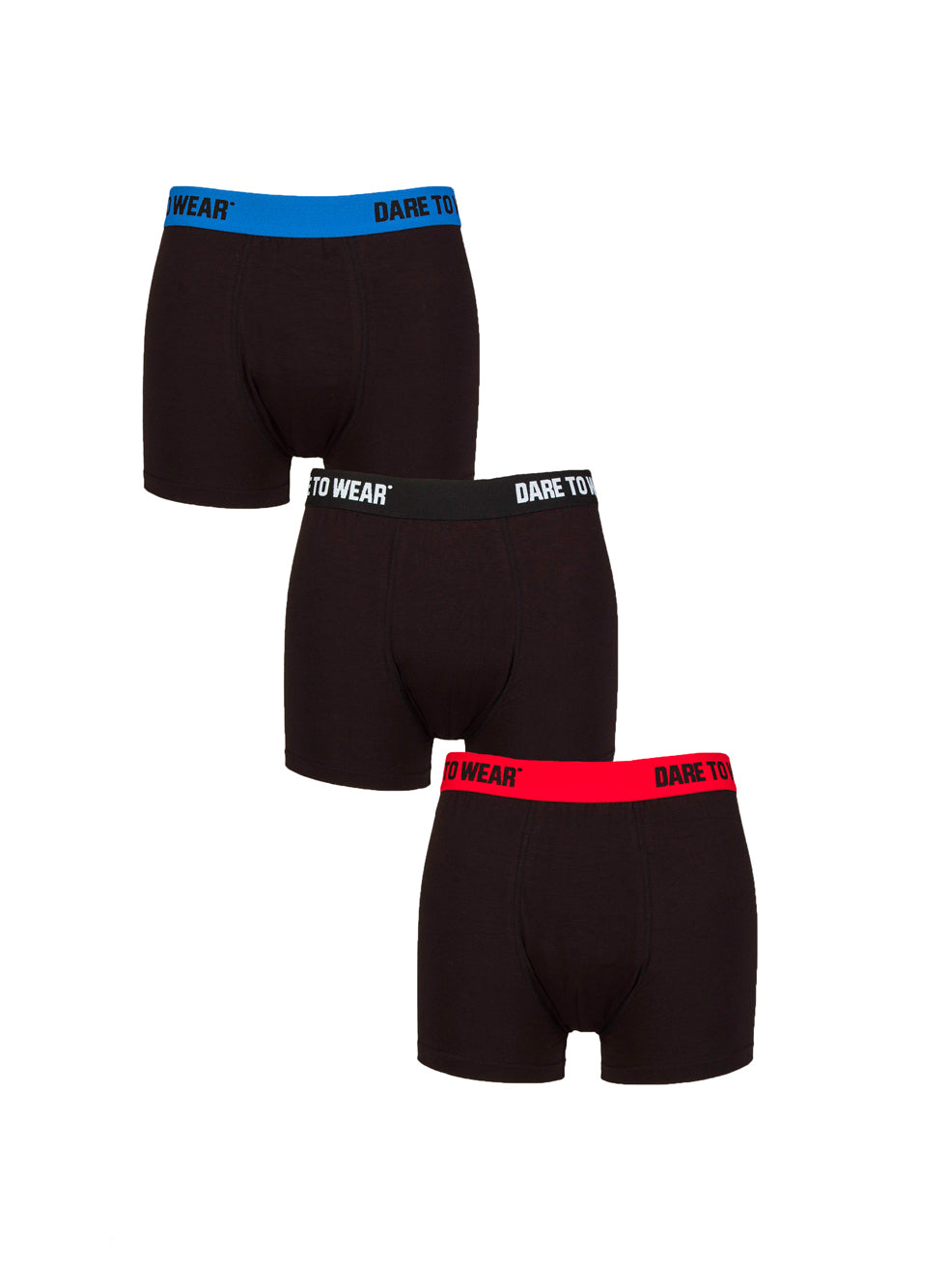 Sockshop Bamboo 3 Pack Black/Red/Blue Boxer