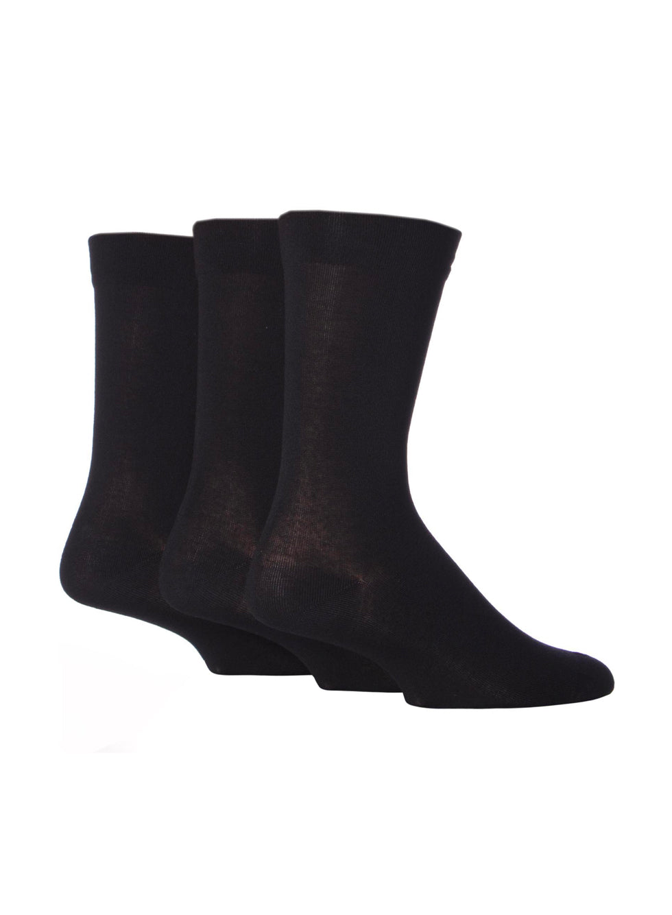 Sockshop Mens 3 Pack Sockshop Plain Bamboo Socks Black