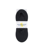 Sockshop Mens Jersey, No Show Shoe Liners  2 Pack BLACK