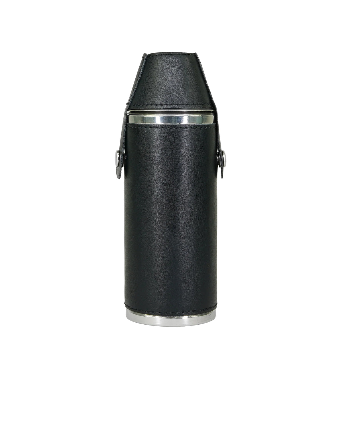 Sophos 8oz Copper Hunters Flask 2 Cups BLACK