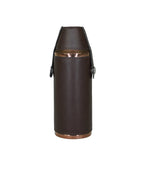 Sophos 8oz Copper Hunters Flask Dark Brown 2 Cups