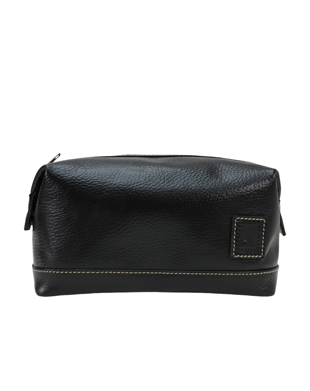 Sophos Attire Leather Wash Bag BLACK