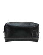 Sophos Attire Leather Wash Bag BLACK