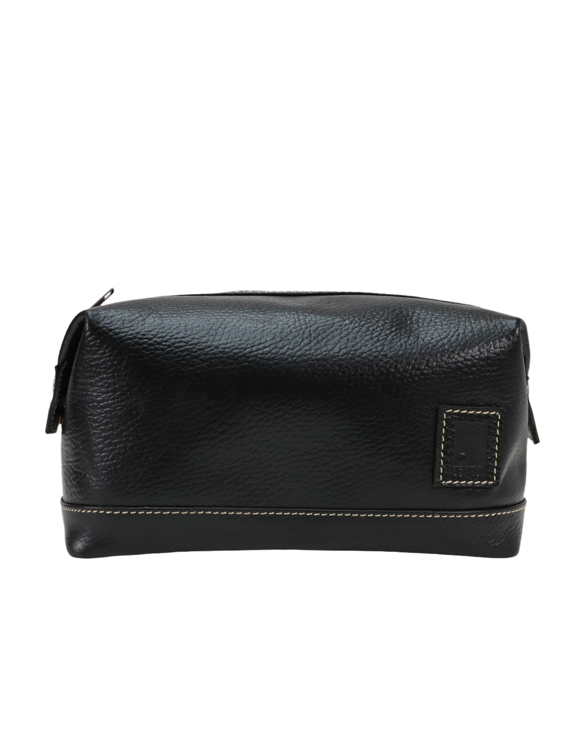 Sophos Attire Leather Wash Bag BLACK