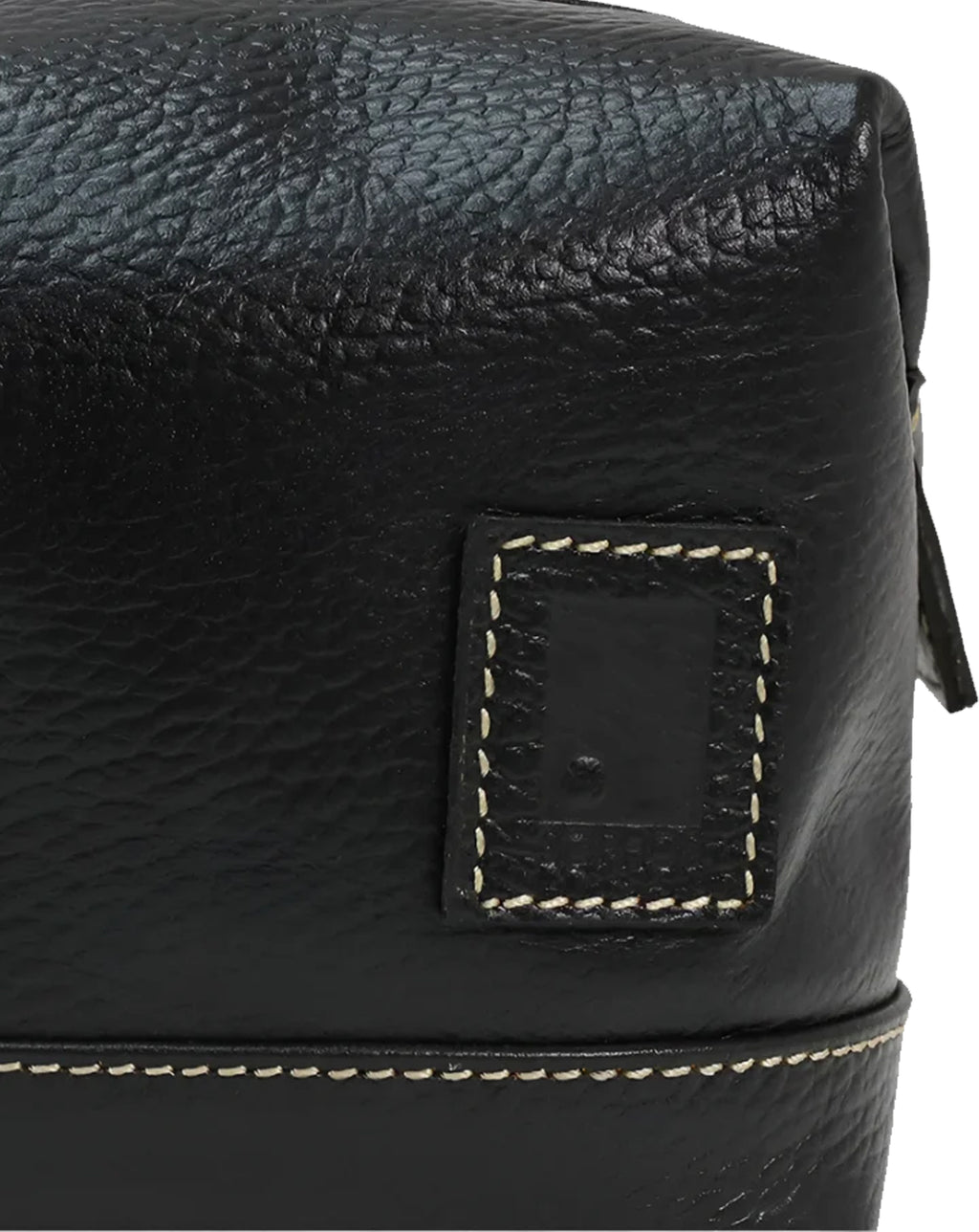 Sophos Attire Leather Wash Bag BLACK