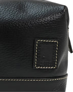 Sophos Attire Leather Wash Bag BLACK
