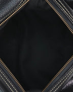 Sophos Attire Leather Wash Bag BLACK