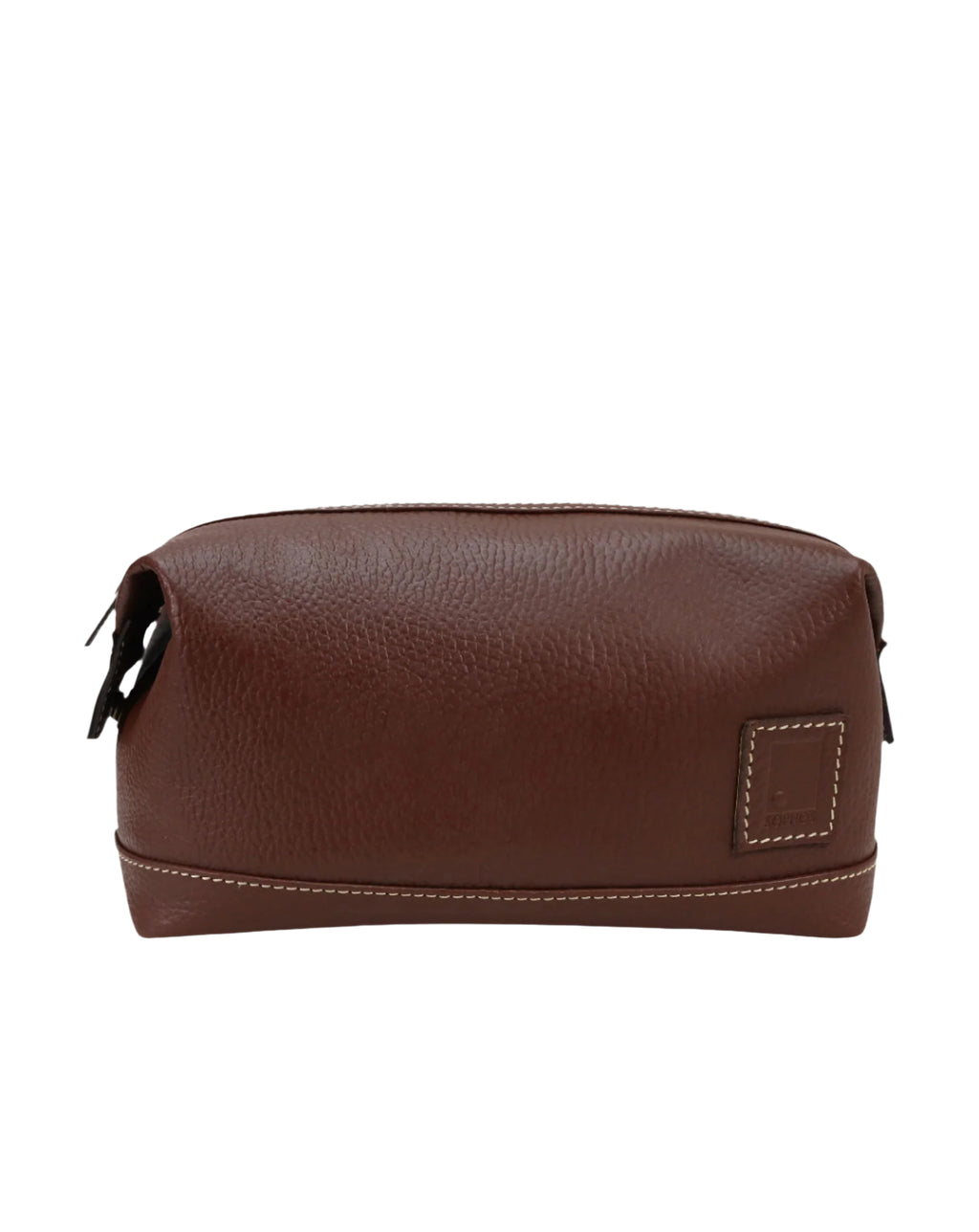 Sophos Attire Leather Wash Bag BROWN