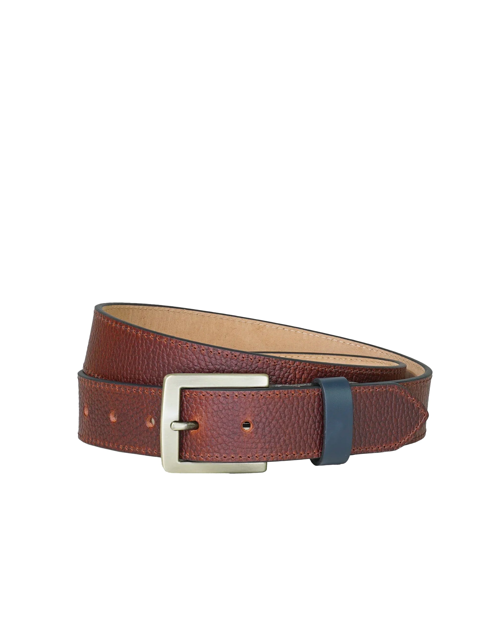 Sophos Barwell contrast keeper block edge belt brown/navy