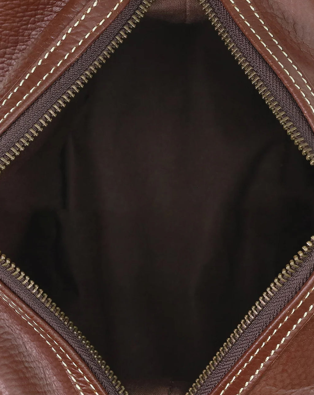 Sophos Attire Leather Wash Bag BROWN