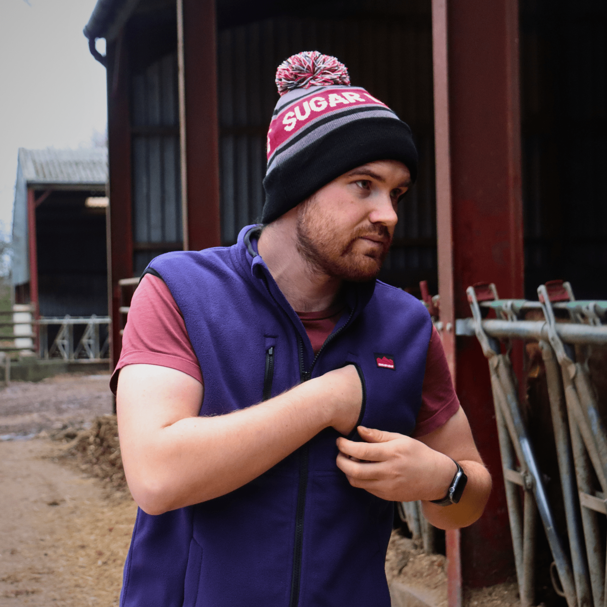 Sugar Loaf Highland Polar Fleece Gilet - Indigo Blue