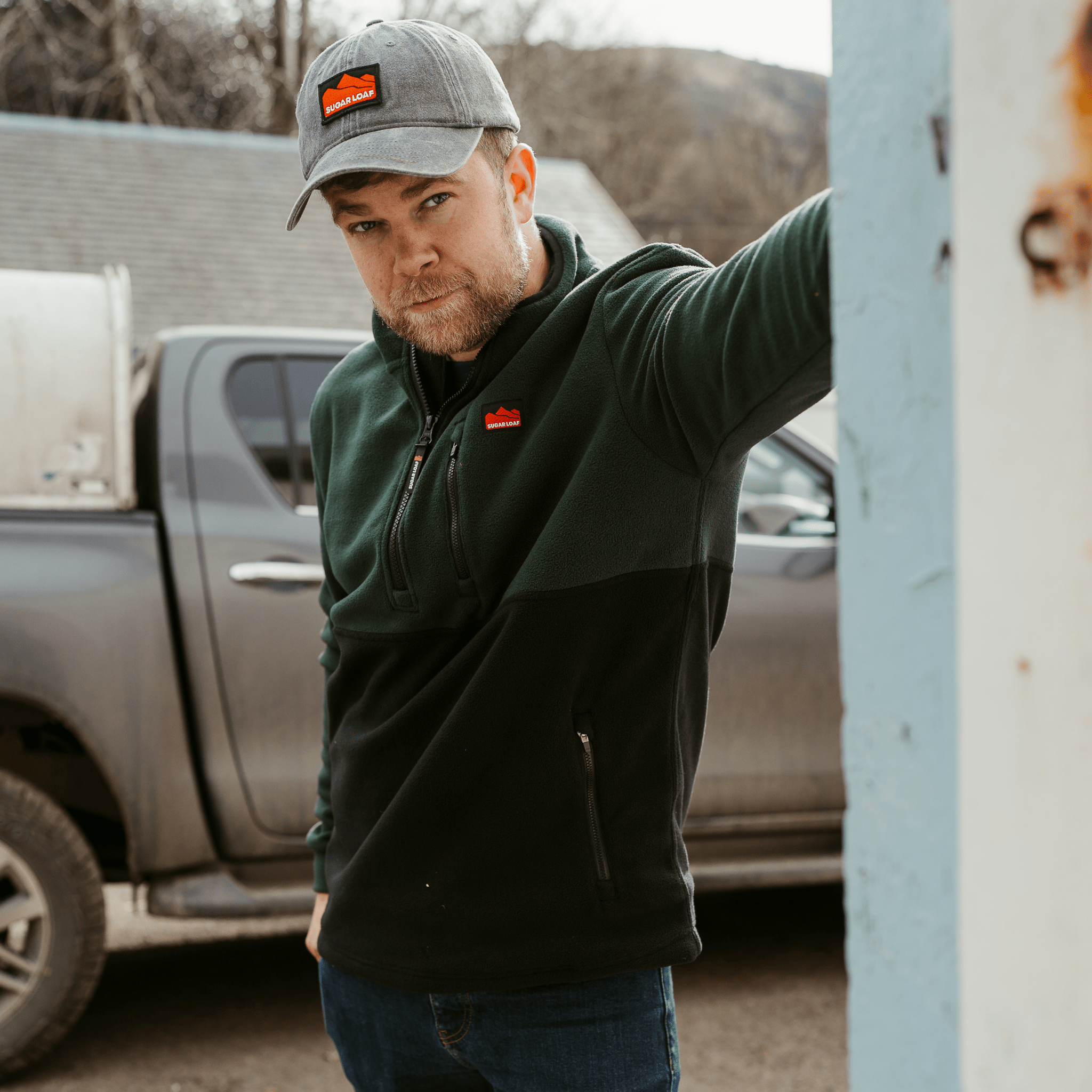 Sugar Loaf Horizon Polar Fleece Half Zip - Green