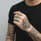 The Sirius - 6mm Brushed Tungsten & Whisky Barrel Wood Ring