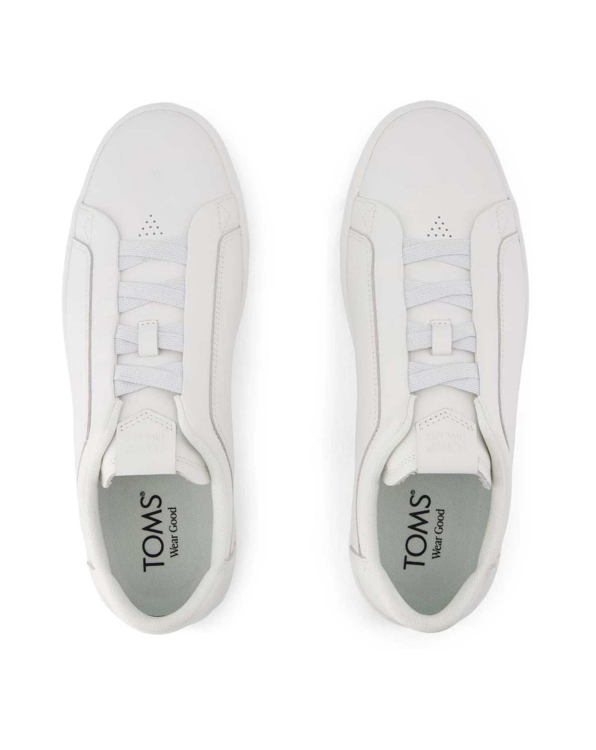 Toms TRVL Lite Miles Slip On Leather Sneaker WHITE