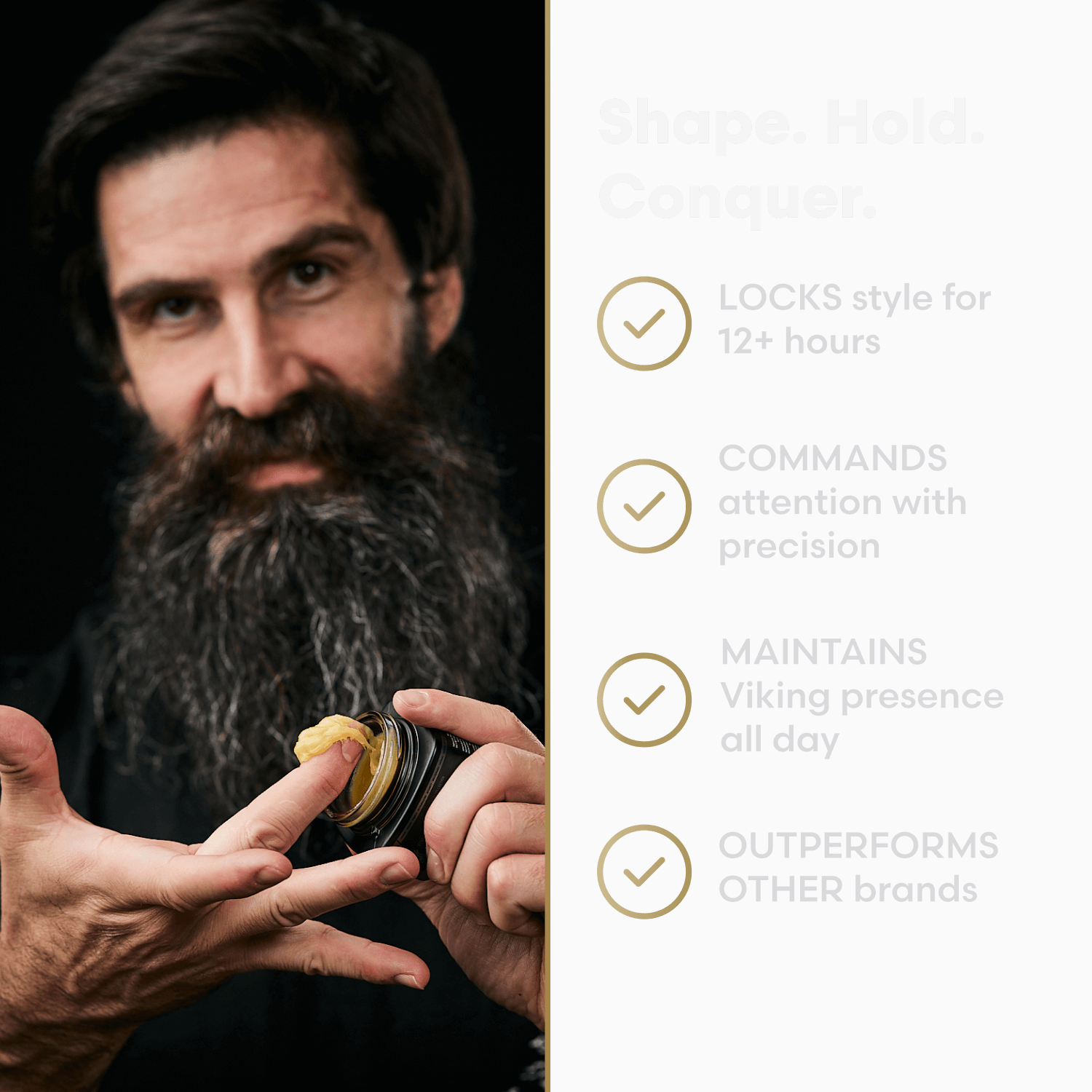 Clear Mustache Wax for a Natural Hold