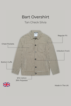 Bart Overshirt - Tan Check Silvia