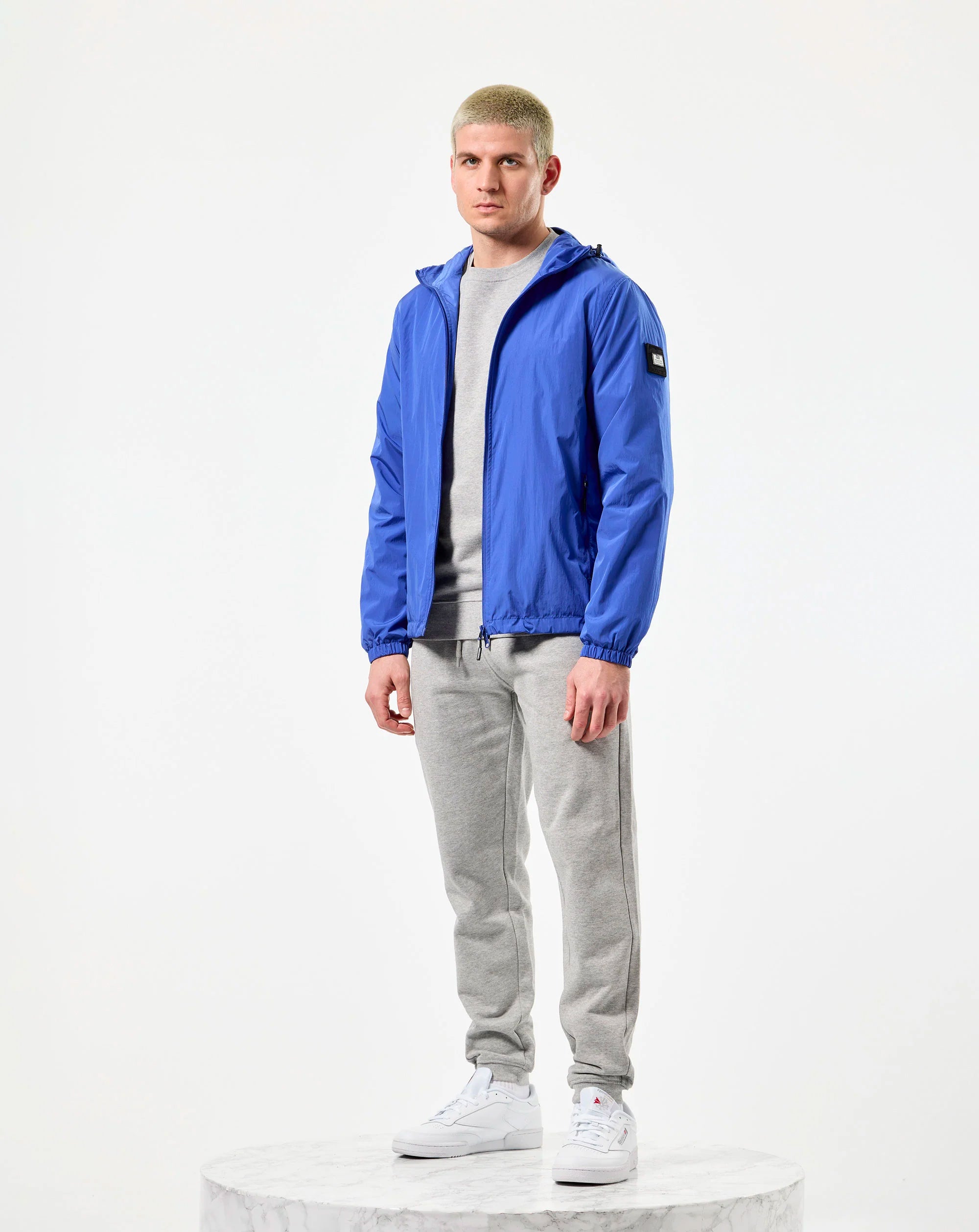 Weekend Offender Technician Windbreaker Mesh Lined Jacket Bluebell