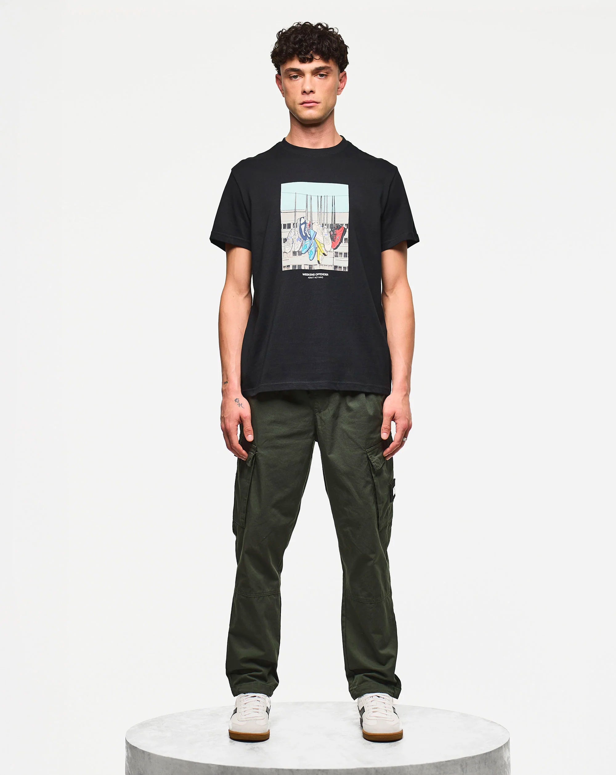 Weekend Offender Battle Lines T-Shirt Black