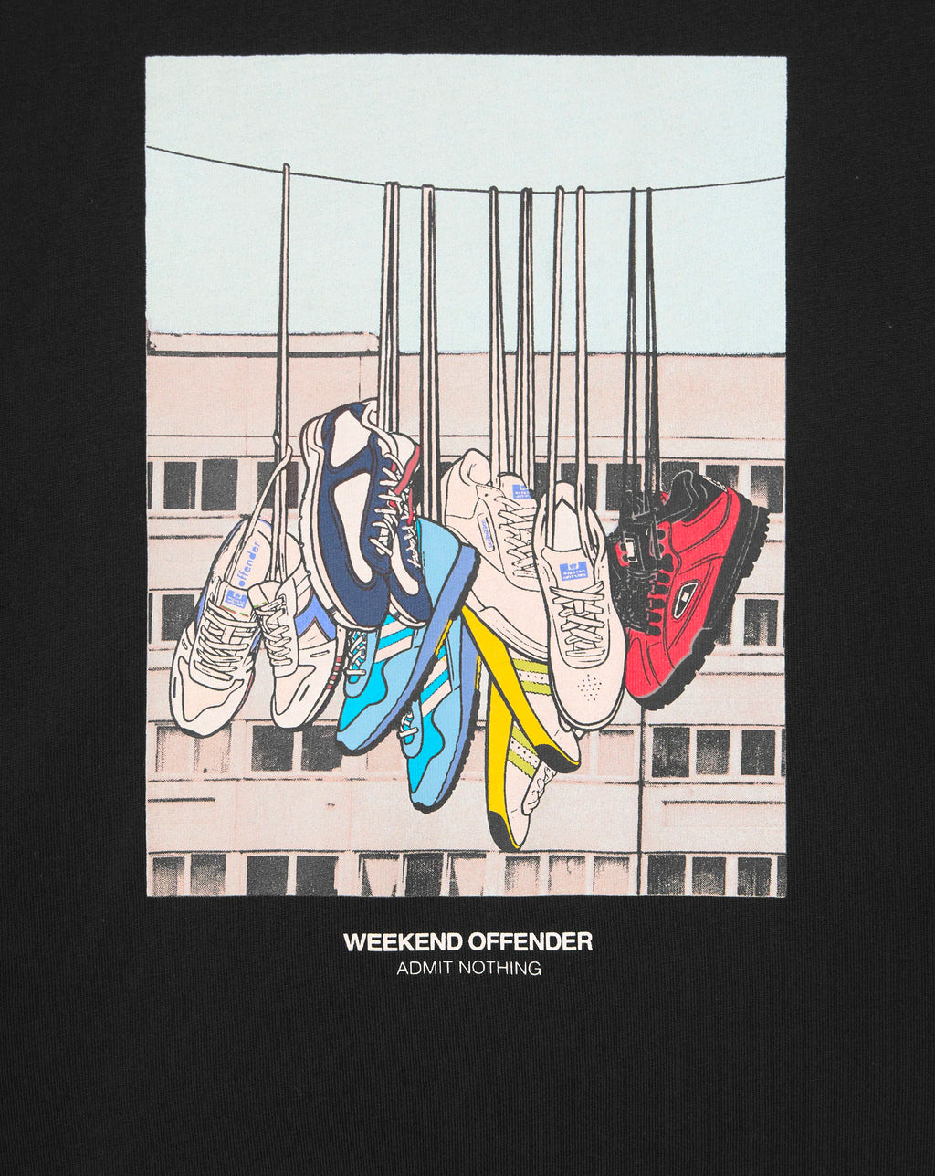 Weekend Offender Battle Lines T-Shirt Black