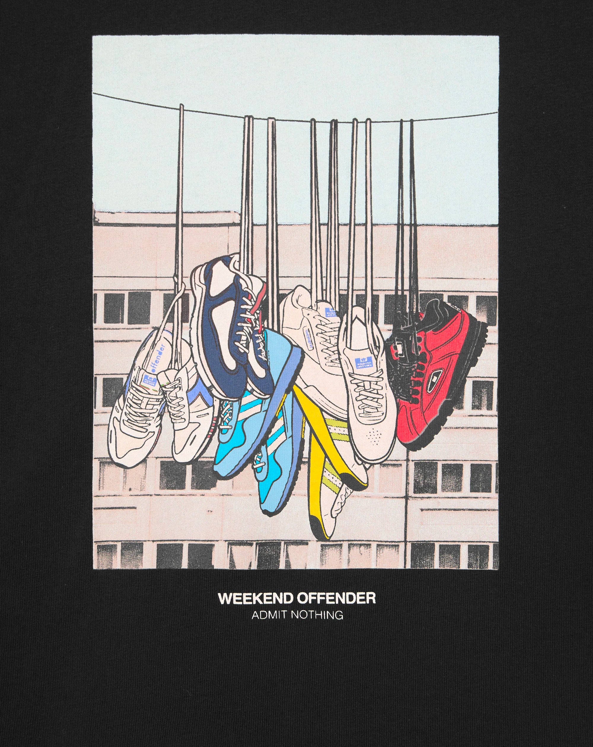 Weekend Offender Battle Lines T-Shirt Black