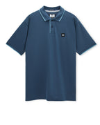 Weekend Offender Cadwell Tipped polo shirt LAGOON BLUE