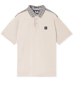 Weekend Offender Costa Mid House Check Collar Polo CEMENT