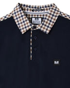 Weekend Offender Costa Mid House Check Collar Polo NAVY