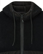 Weekend Offender Debden zip through fleece Hoodie BLACK