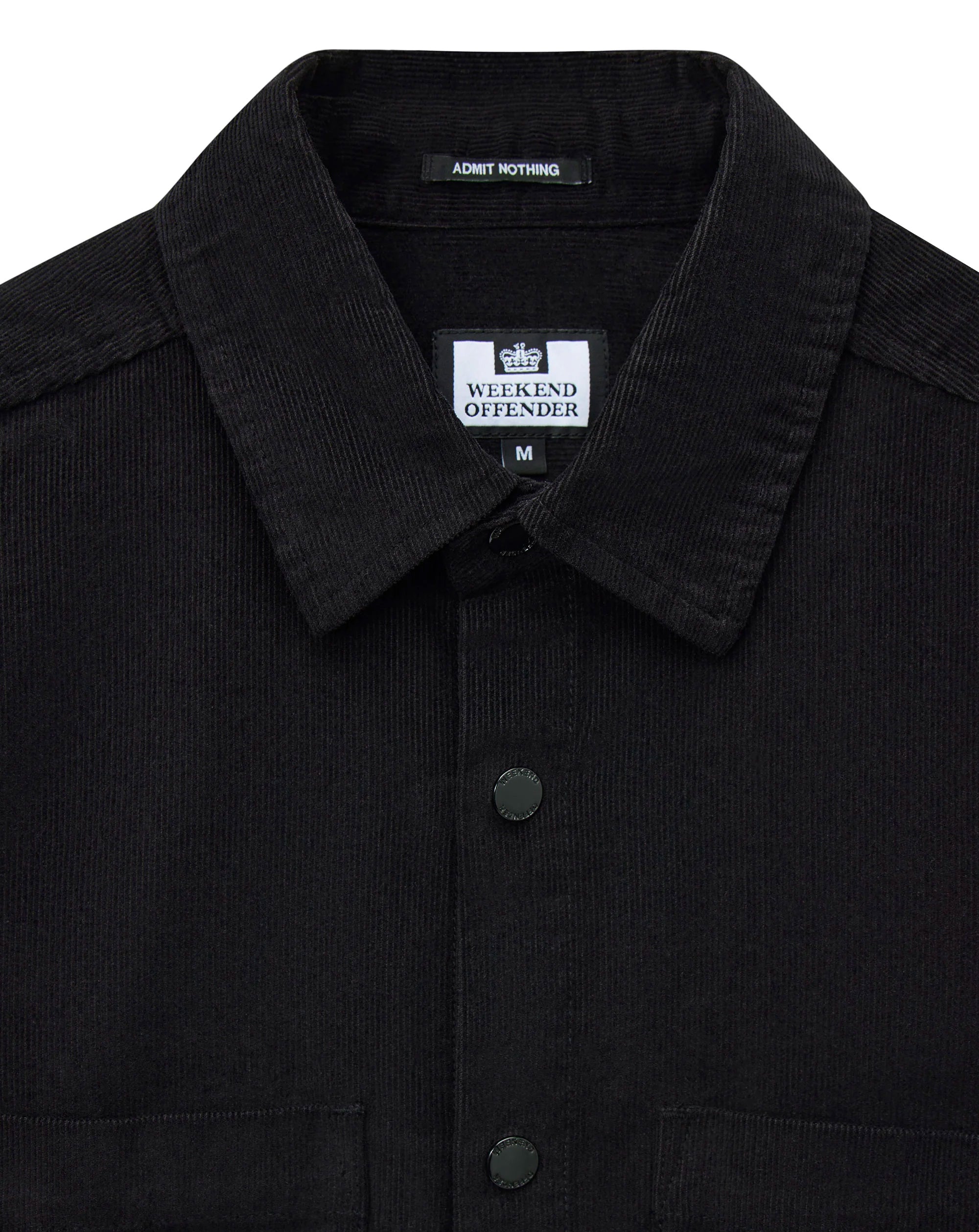 Weekend Offender Erding Cord shirt BLACK