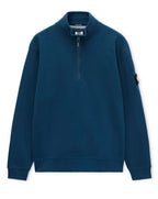 Weekend Offender Kraviz 1/4 Zip sweat top LAGOON BLUE