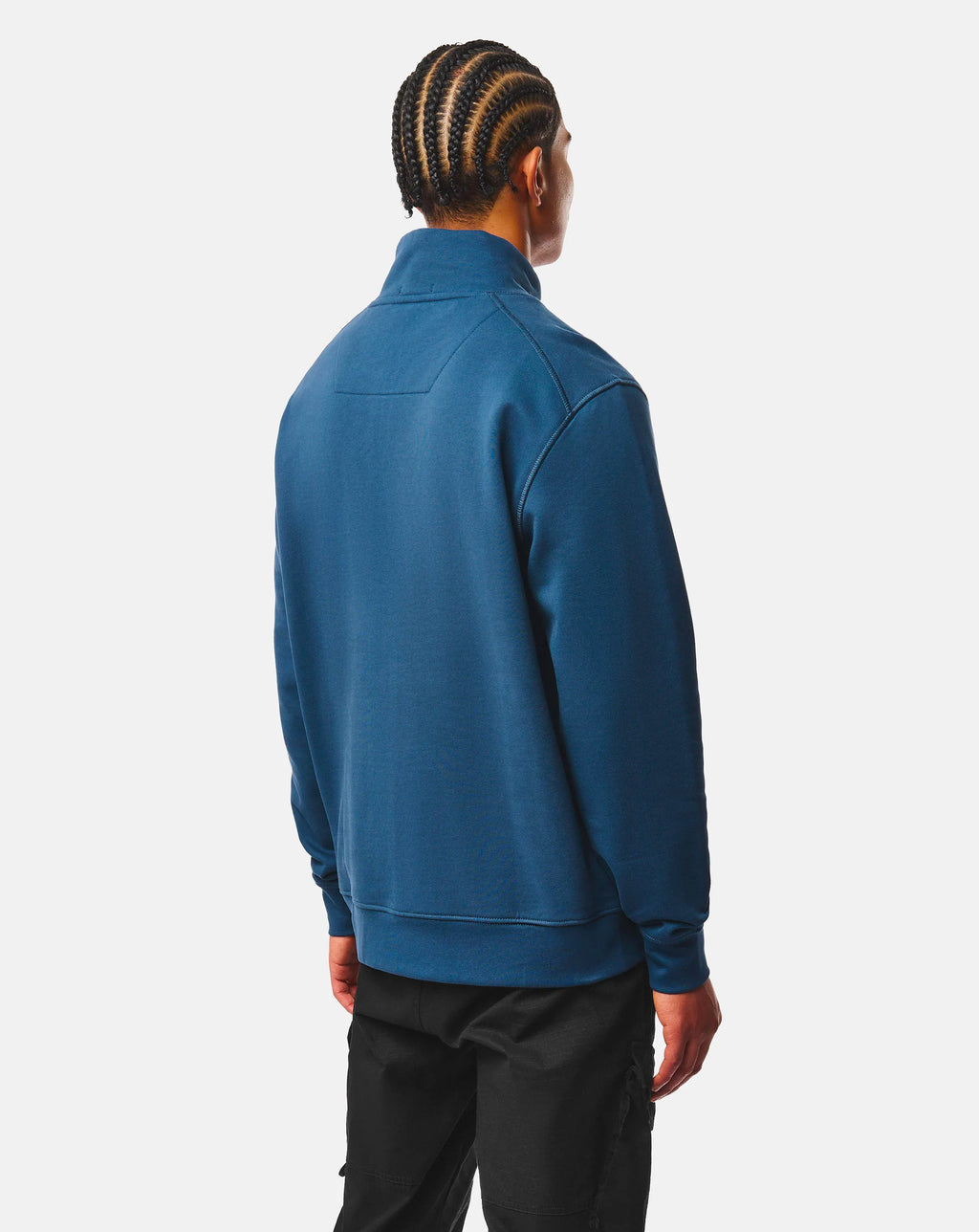 Weekend Offender Kraviz 1/4 Zip sweat top LAGOON BLUE