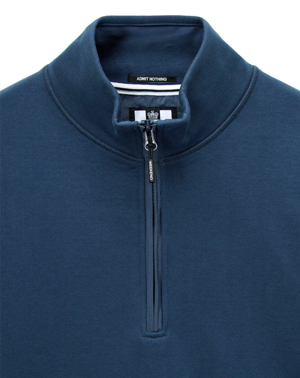 Weekend Offender Kraviz 1/4 Zip sweat top LAGOON BLUE